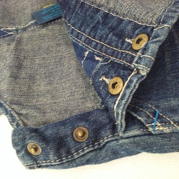 2011 Osh Kosh B'Gosh Genuine Baby Overalls Infant Baby -6M Metal Snaps Braces - Picture 6 of 10